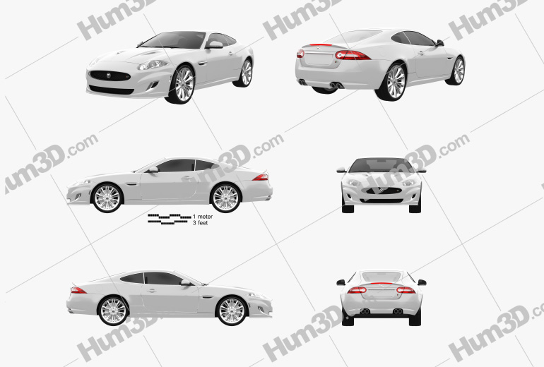 Jaguar XKR (X150) 2015 Blueprint Template
