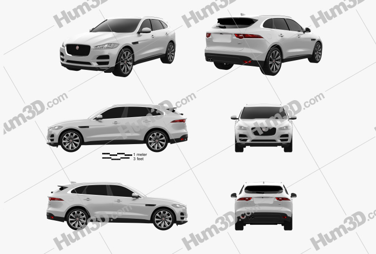 Jaguar F-Pace 2019 Blueprint Template