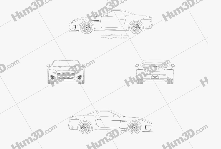 Jaguar F-Type R-Dynamic convertible 2020 Blueprint
