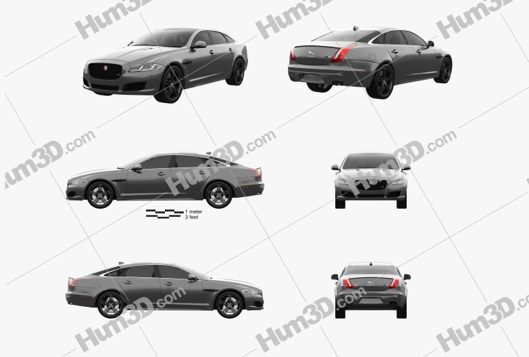 Jaguar XJR575 (X351) 2020 Blueprint Template
