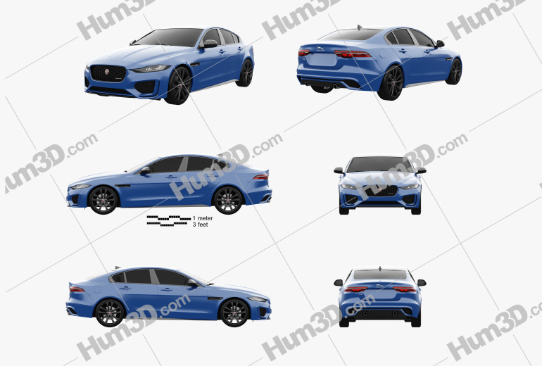 Jaguar XE Reims Edition 2022 Blueprint Template