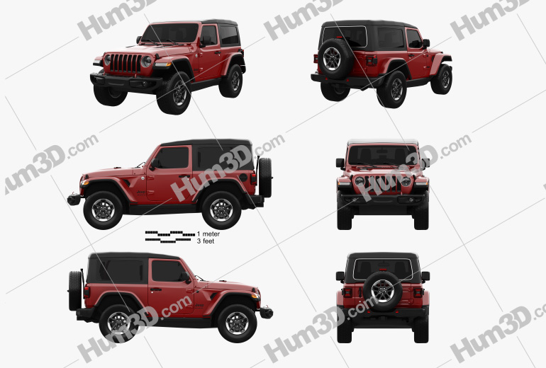 Jeep Wrangler Rubicon 2020 Blueprint Template