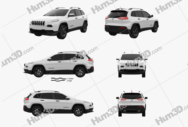 Jeep Cherokee Limited 2018 Blueprint Template