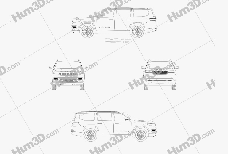 Jeep Grand Wagoneer concept 2020 蓝图