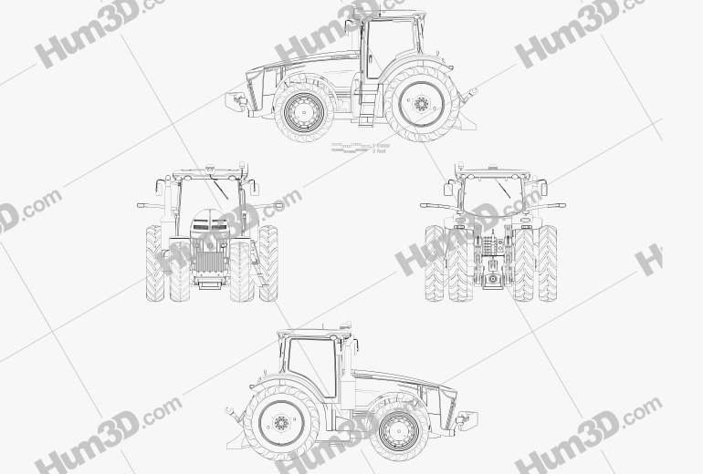John Deere 8260R Tractor 2012 Blueprint
