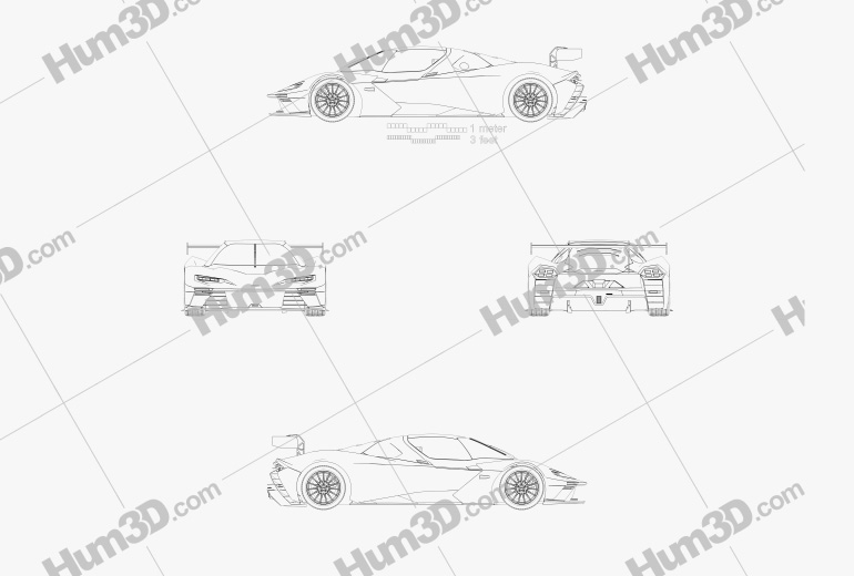 KTM X-Bow GTX 2022 Креслення