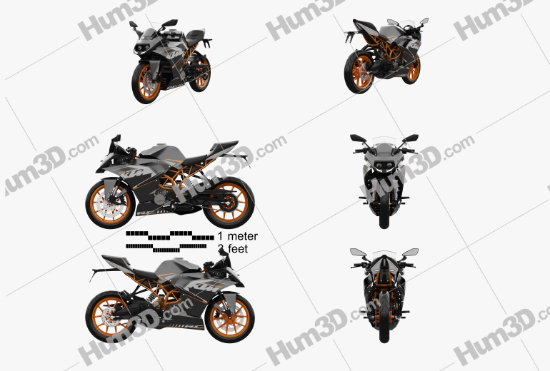 Motorcycle KTM RC 200 2014 Motorbike Art