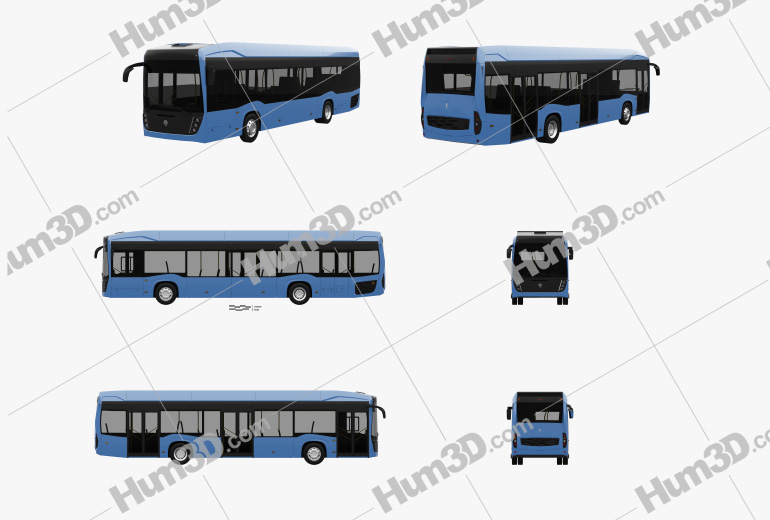 KamAZ 6282 bus 2018 Blueprint Template