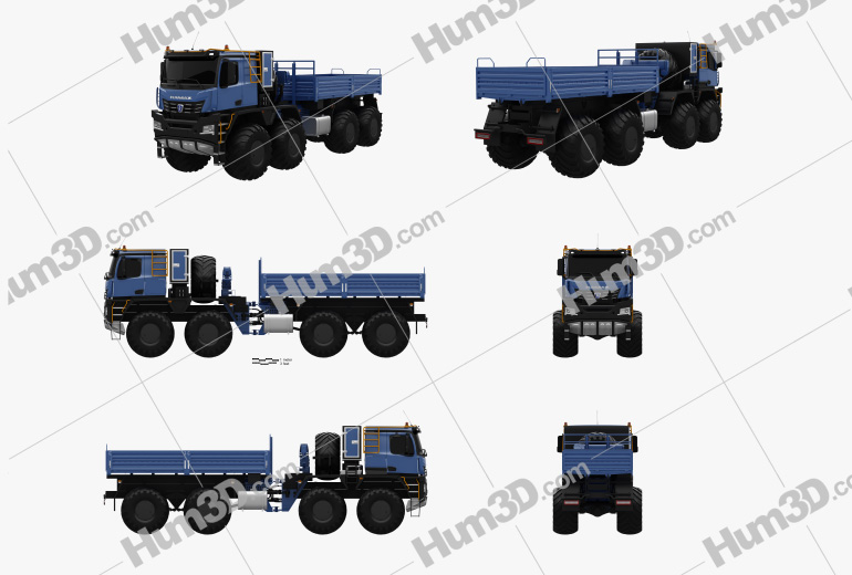 KamAZ 6355 Arctica Truck 2019 Blueprint Template