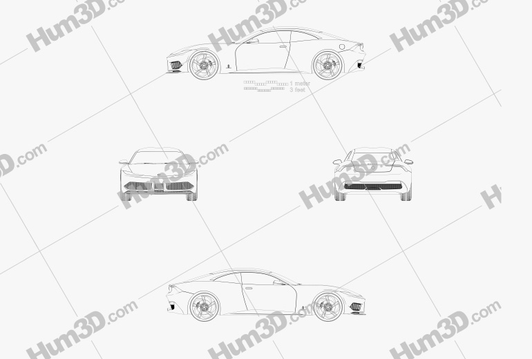 Karma Pininfarina GT 2020 Disegno Tecnico