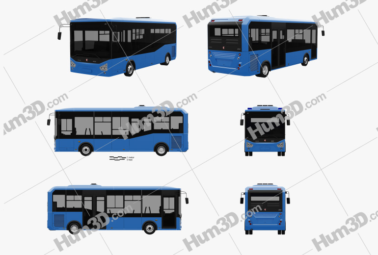 Karsan Atak bus 2014 Blueprint Template