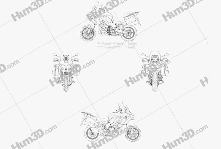 Kawasaki Versys 1000 SE LTplus 2019 Blueprint