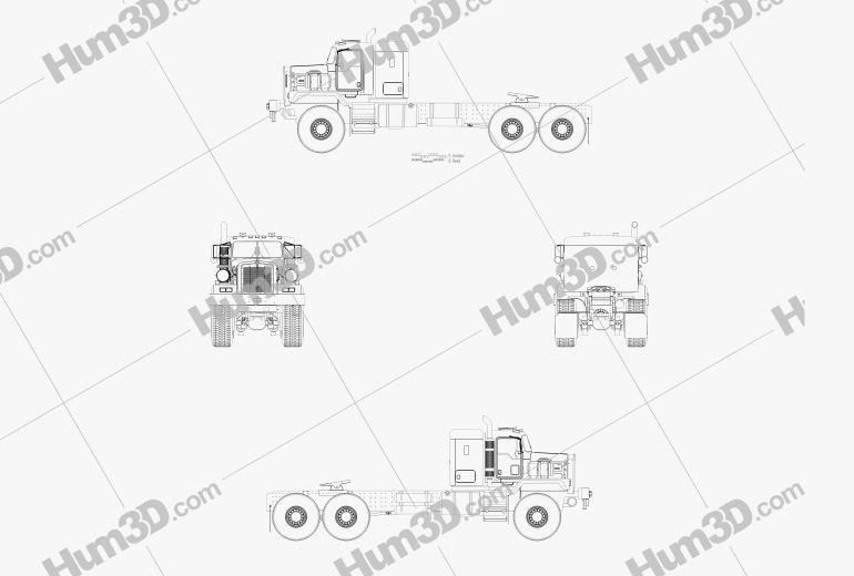 Kenworth C500 Camion Tracteur 2001 Plan