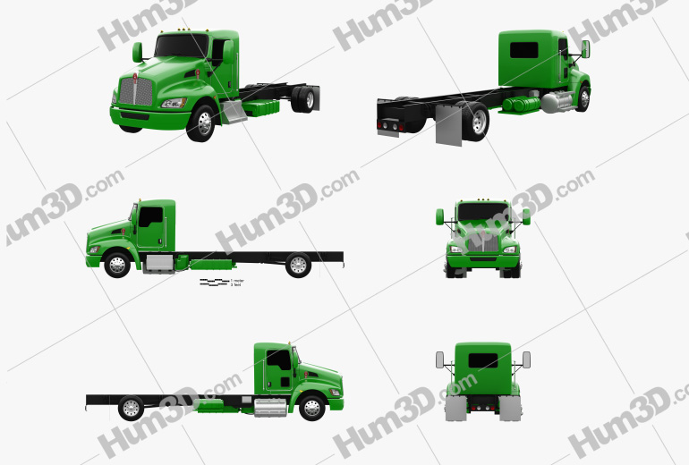 Kenworth T270 Chassis Truck 2016 Blueprint Template