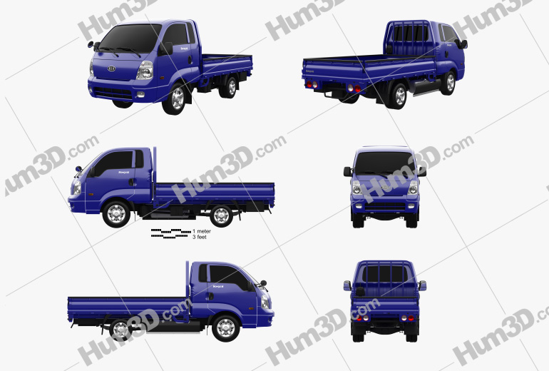 Kia Bongo (PU) Pickup 2012 Blueprint Template