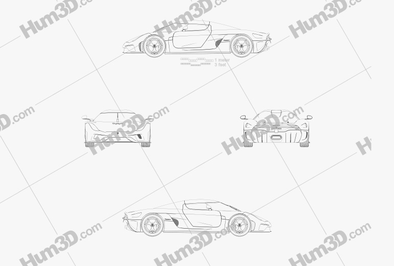 Koenigsegg Regera 2018 Blueprint