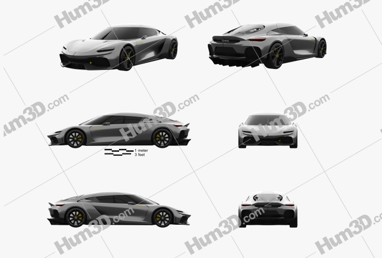 Koenigsegg Gemera 2022 Blueprint Template