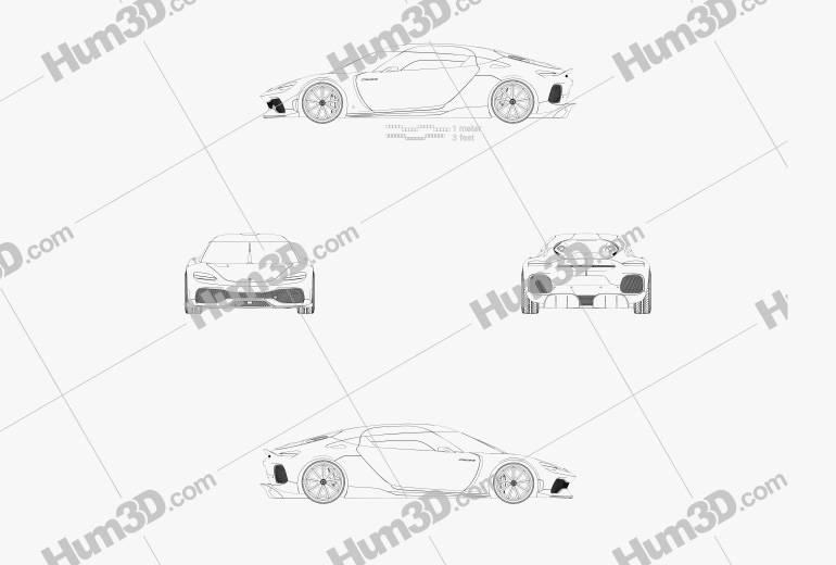 Koenigsegg Gemera 2022 蓝图