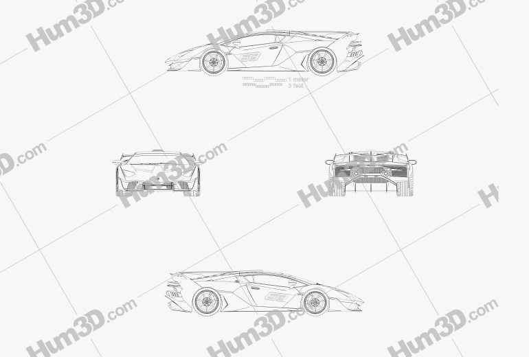 Lamborghini SC18 2021 Blueprint