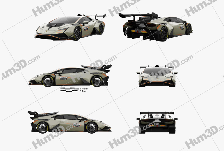 Lamborghini Huracan Super Trofeo Evo Race 2022 Blueprint Template