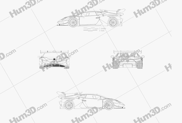 Lamborghini Huracan Super Trofeo Evo Race 2022 Blueprint