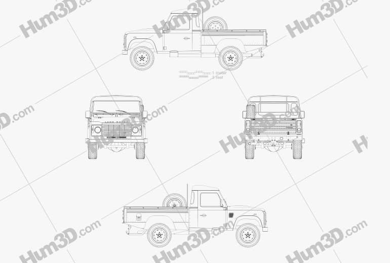 Land Rover Defender 110 High Capacity Pickup 2011 Plan