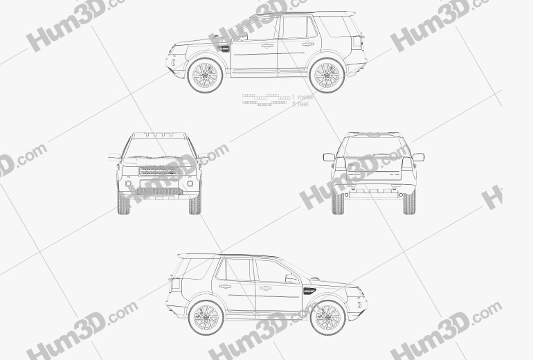 Land Rover Freelander 2 (LR2) 設計図