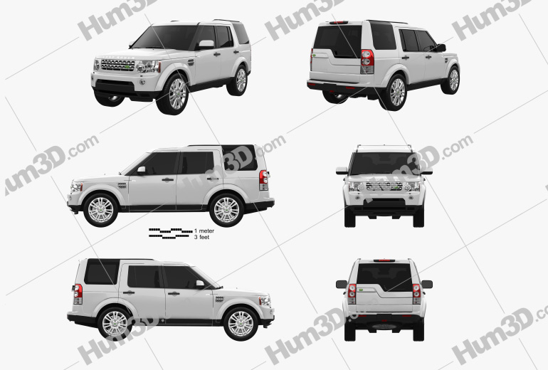 Land Rover Discovery 4 (LR4) 2014 Blueprint Template
