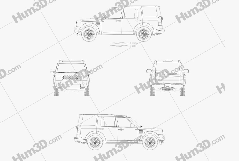 Land Rover Discovery 4 (LR4) 2012 Disegno Tecnico