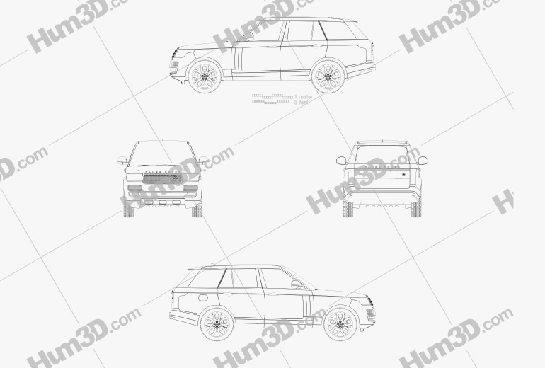 Range Rover (L405) 2014 Disegno Tecnico