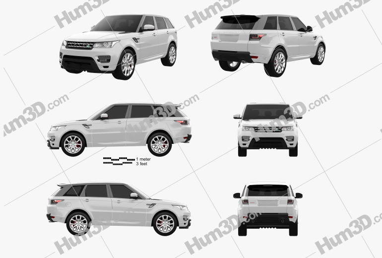 Land Rover Range Rover Sport Autobiography 2017 Blueprint Template