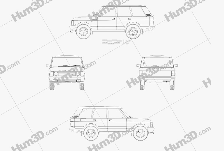 Land Rover Range Rover 1994 蓝图