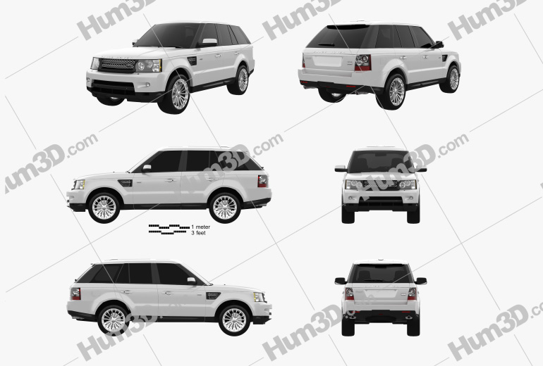 Land Rover Range Rover Sport 2013 Blueprint Template