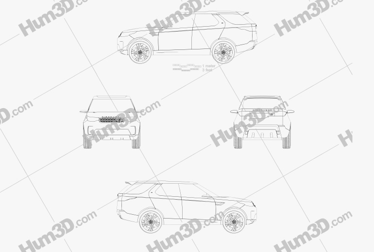 Land Rover Discovery Vision 2014 Disegno Tecnico