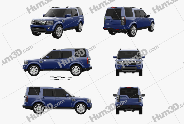 Land Rover Discovery 2017 Blueprint Template