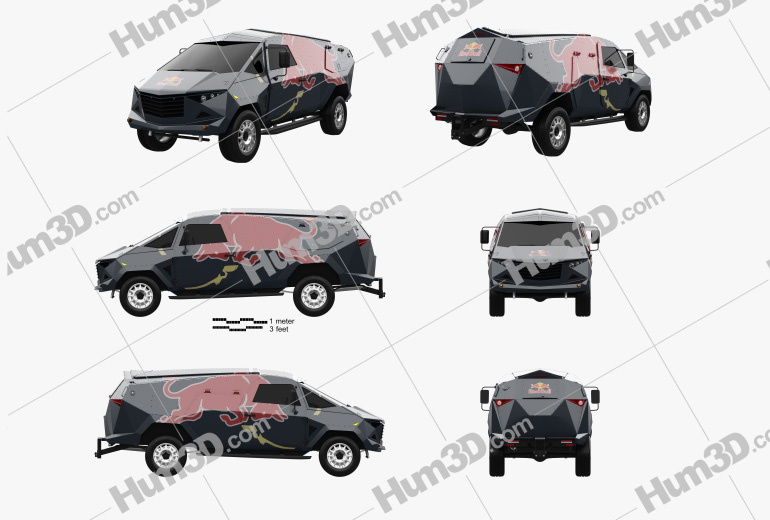 Land Rover Defender Red Bull Event 2016 Blueprint Template