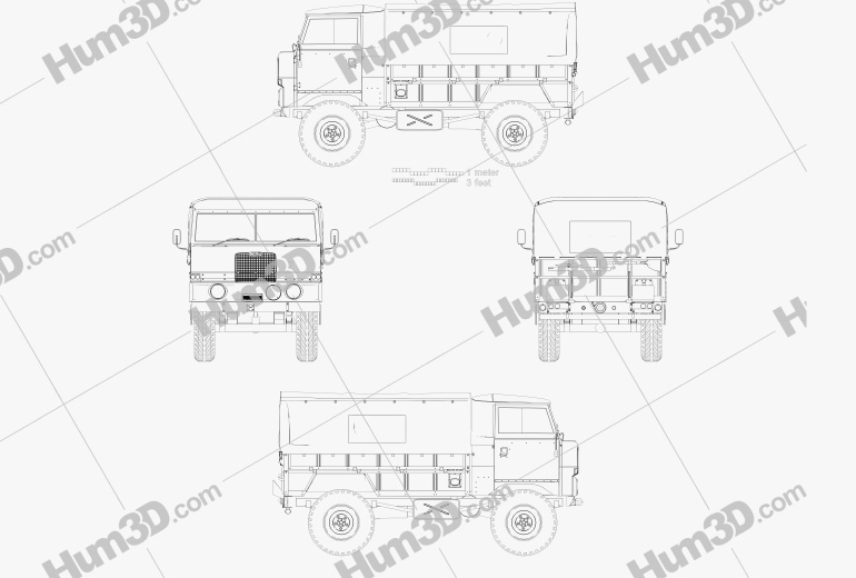 Land Rover 101 Forward Control 1972 Blueprint