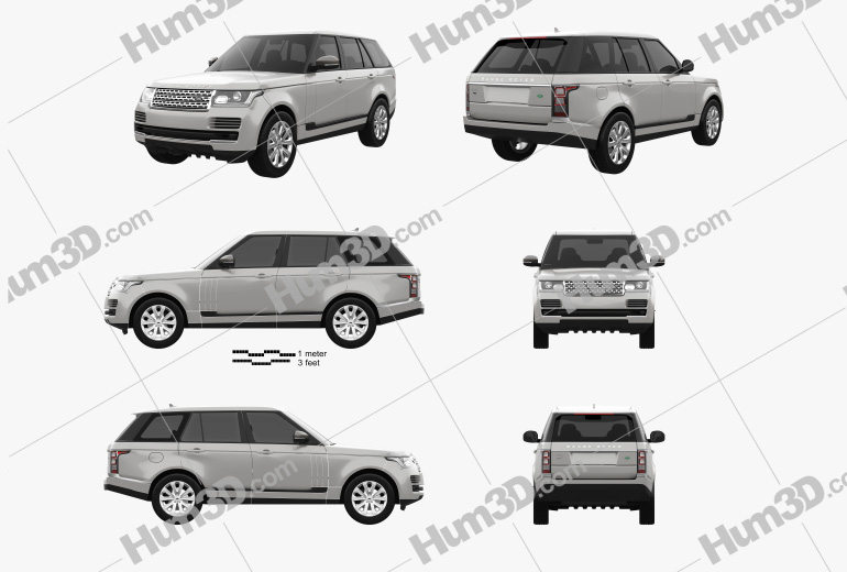 Land Rover Range Rover L405 Vogue 2018 Blueprint Template