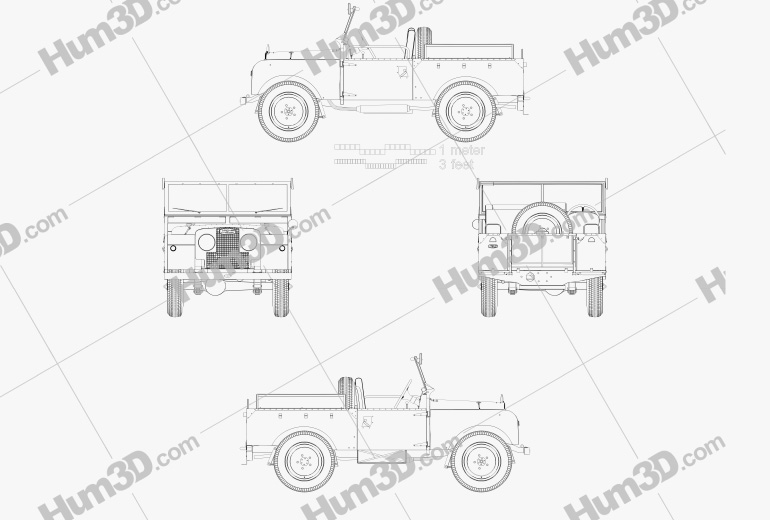 Land Rover Series I Churchill 1954 Blueprint