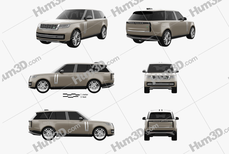 Land Rover Range Rover Autobiography 2022 Blueprint Template