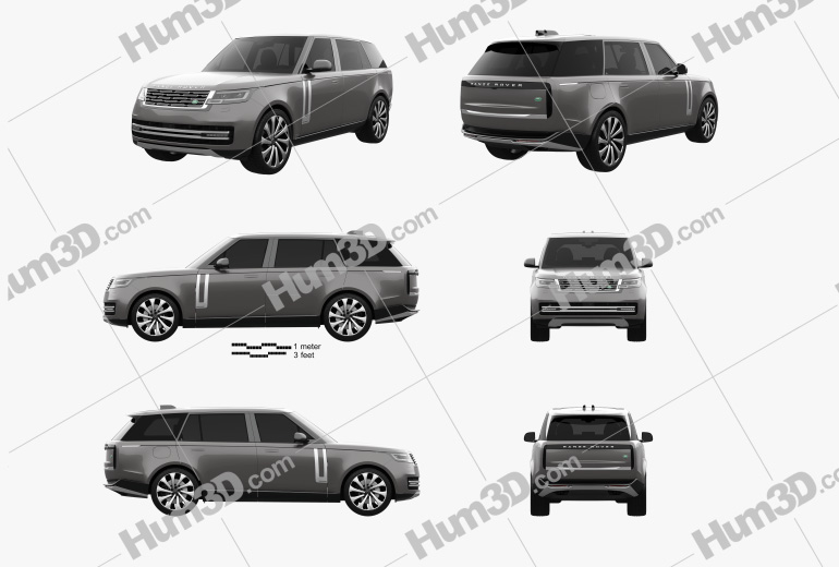 Land Rover Range Rover LWB Autobiography 2022 Blueprint Template