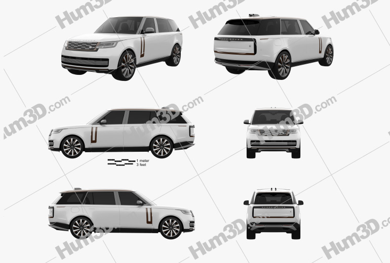Land Rover Range Rover LWB SV Serenity 2022 Blueprint Template