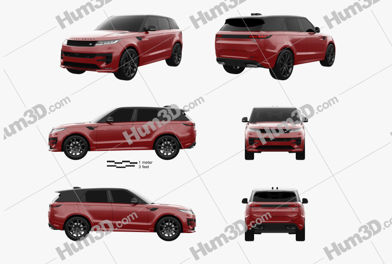 Land Rover Range Rover Sport P510e First Edition 2023 Blueprint Template 