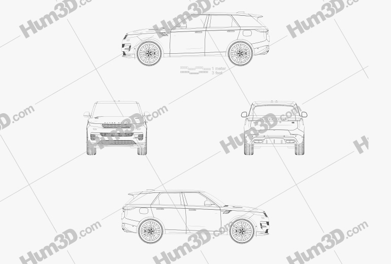 Land Rover Range Rover Sport P510e First Edition 2023 ブループリント