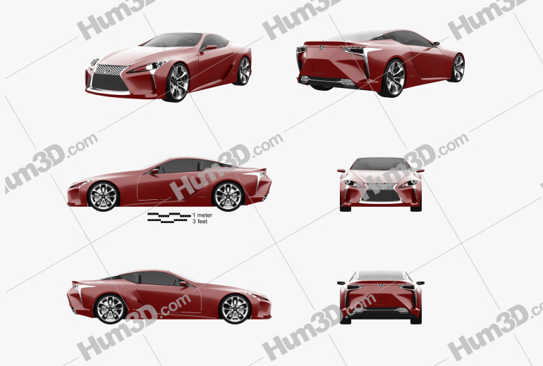 Lexus LF-LC 2015 Blueprint Template