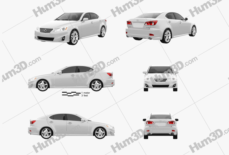 Lexus IS (XE20) 2015 Blueprint Template