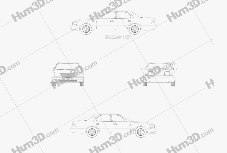 Lexus LS (XF20) 1997 Blueprint