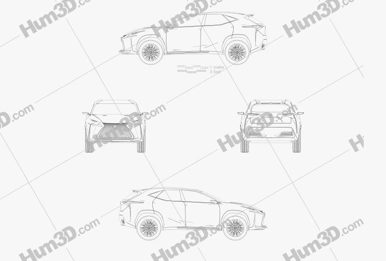 Lexus LF-NX 2014 Blueprint