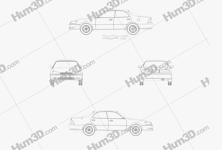 Lexus ES 1996 Blueprint