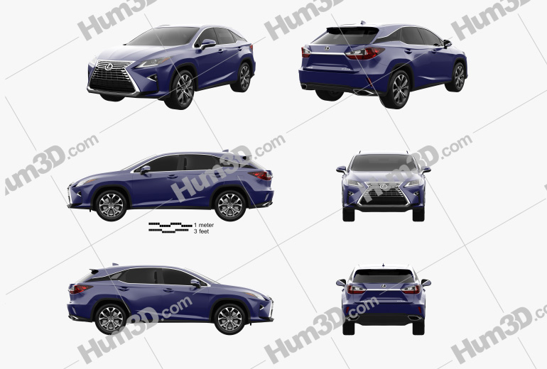 Lexus RX 200t 2019 Blueprint Template